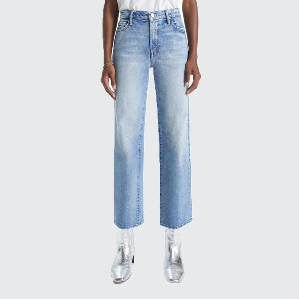MOTHER SUPERIOR Kick It Ankle Jeans Medium Blue Give it Up 24